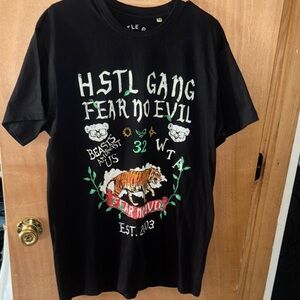 Hustle Gang MED NWOT Black T-Shirt with TIGER 🐅 Graphic